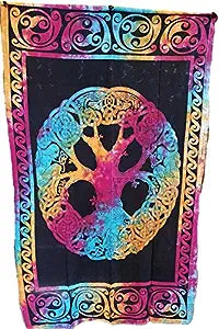 Celtic Tree Tie Dye Tapestry
