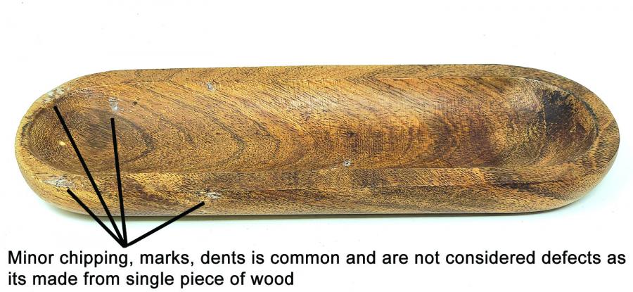 Wood Boat Double Incense Stick Burner 12"x4"