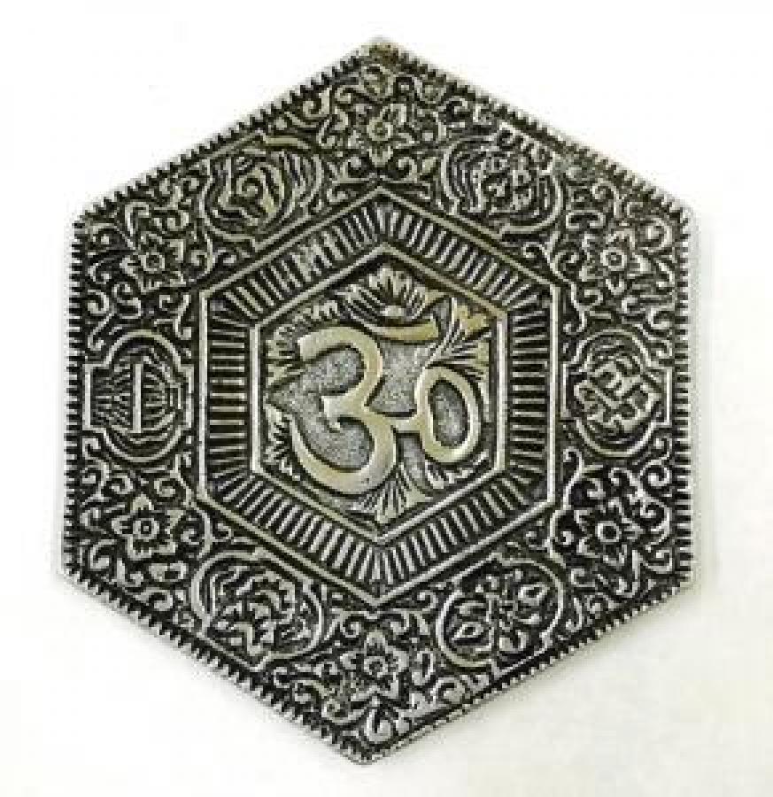 Om Aluminum Incense/Cone Burner 4"L