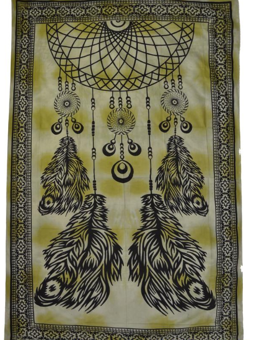 Dream Catcher Tapestry 72x108" Green/Black