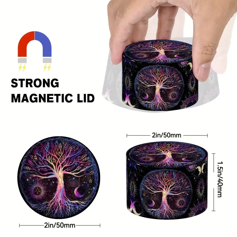 1pc, Herb Grinder, Cartoon Tree Tobacco Grinder, Creative 4 Layers Grinder, Metal Grinder For Kitchen, Spice Grinders, Multifunctional Herb Crusher, Kitchen Gadgets, Kitchen Supplies, Chrismas Gifts, 2inch/5cm
