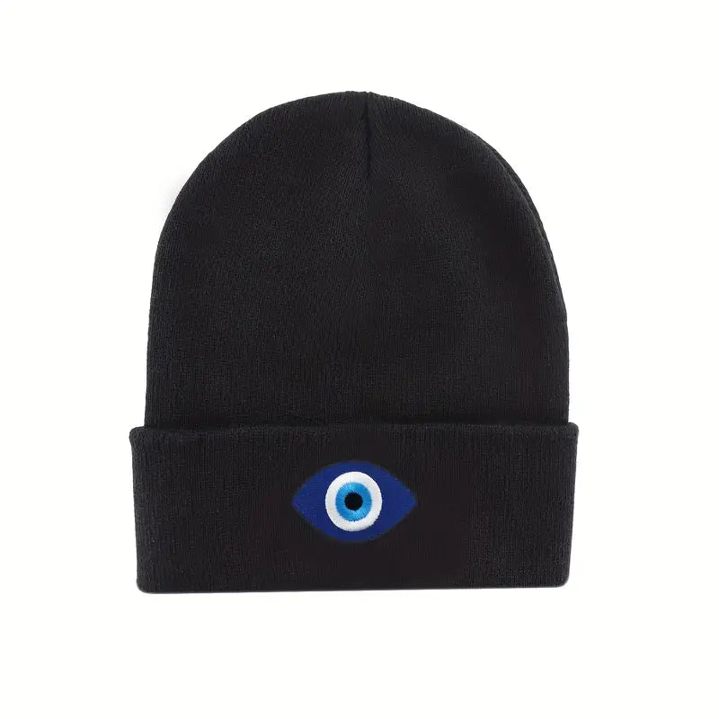 Evil Eye Beanie Adult Size Hat Black