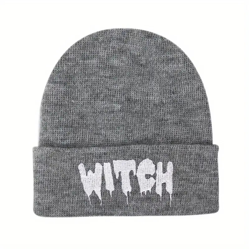 Adult Size Witch Beanie Hat Witchy Witchcraft Occult GREY