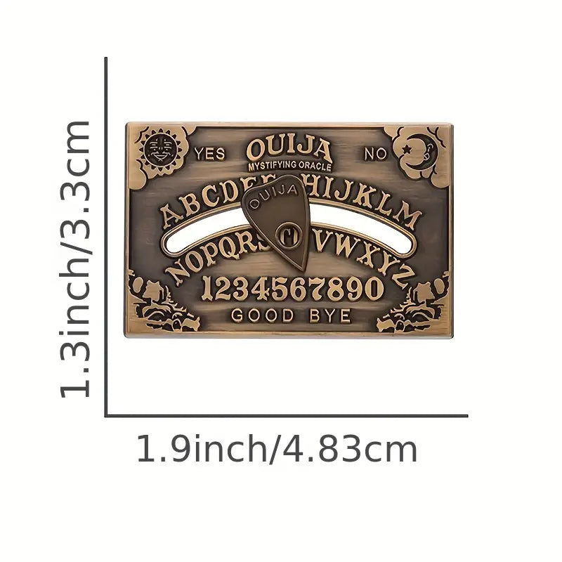 Ouija Board Brooch Lapel Badge Pin, Punk Gothic Jewelry Witch Witchy Goth