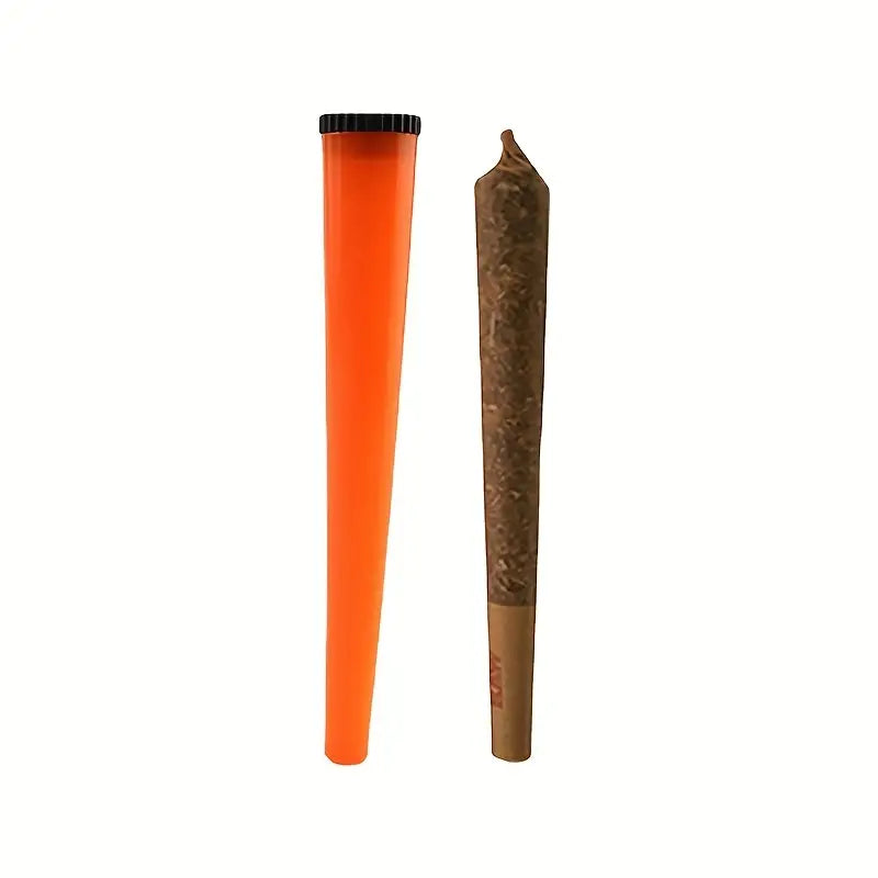 RED Plastic Tapered Storage Tube, Pre-Roll Case, Trumpet Tube With Cover, Roll Paper Moisture-proof Storage Tube