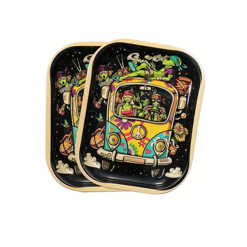 1pc, Rolling Tray, Metal Tobacco Rolling Tray, Cigarette Rolling Tray, 5.5*7.1inches, Smoking Accessories, Tobacco Accessories