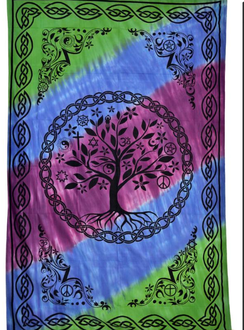 Tree - 72x108" Tie Dye/Black
