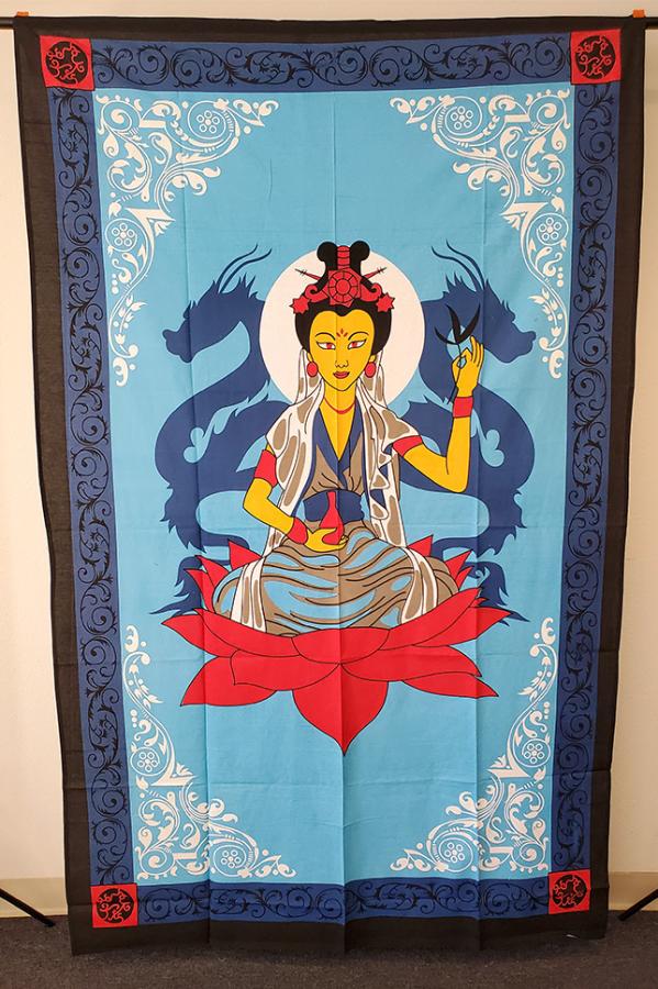 Quan Yin Multi Color Tapestry 54x86"