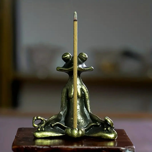1pc, Antique Frog Incense Holder - Burner for Home Decor and Meditation