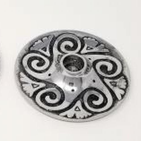 Spiral Metal Burner /Chime Candle Holder/ Palo Santo Stick Holder 4.5" Round