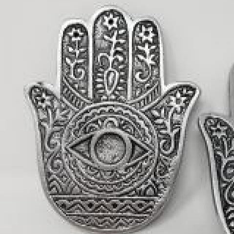 Hand of Compassion ( Hamsa Hand) Metal Burner 4.25" x 3"