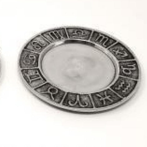 ZODIAC Metal Burner , Pillar Candle Holder or cone Burner 4.75" Round
