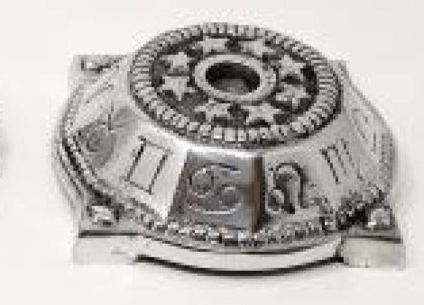 ZODIAC Stars Metal Chime Candle Holder/ Taper Candle Holder/ Cone Burner 5"