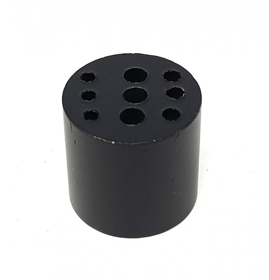 9 Hole - Matte Black Finish Brass Incense Holder