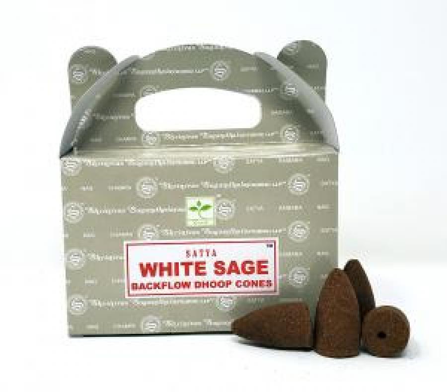 Satya White Sage BACKFLOW Cones