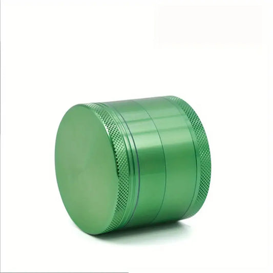 1pc, Green Four-layer Herb Grinder, Flat Grinder, Smoking Pipe Accessories, Smoke Tobacco Cutter, Alloy Herbal Herb Tobacco Grinder, Spice Chopper