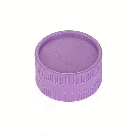 1pc, Purple Herb Grinder, Multi-color Tobacco Grinder, Creative Double-layer Grinder, Degradable Grinder For Kitchen, Spice Grinders, Multifunctional Spice Crusher, Kitchen Gadgets, Kitchen Supplies, 2.17in/5.5cm