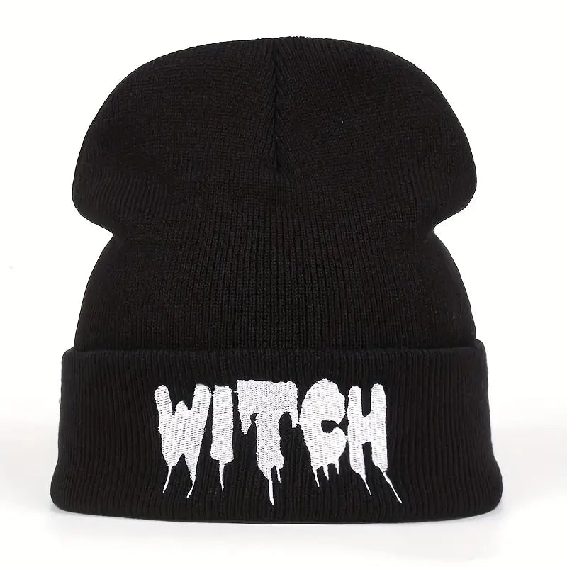 Adult Size Witch Beanie Hat Witchy Witchcraft Occult BLACK