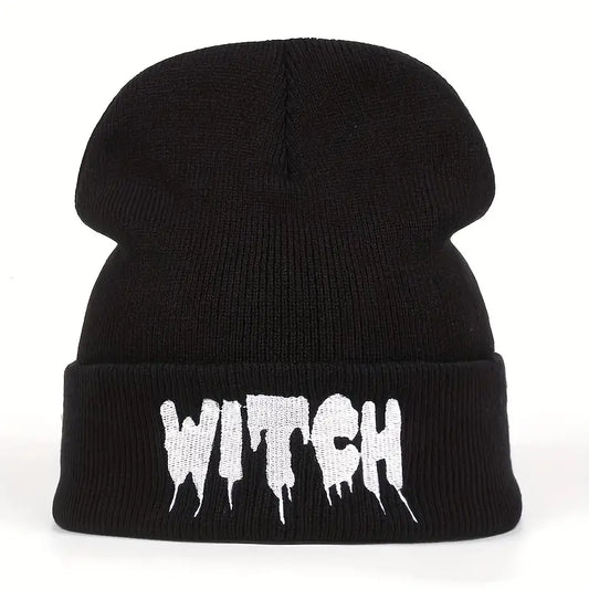 Adult Size Witch Beanie Hat Witchy Witchcraft Occult BLACK