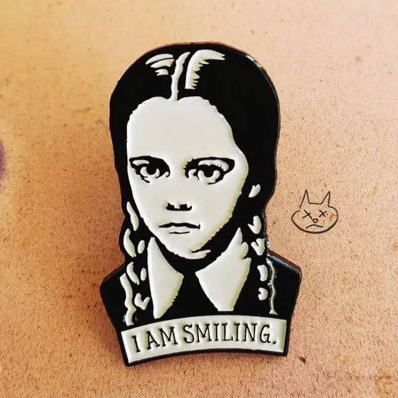 Wednesday Adams Pin Brooch Goth Witch WItchy