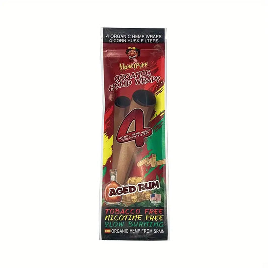 4-Pack of Hornet RUM Fruit-Flavored Cigar Skin Rolling Papers - Nicotine Free Perfect for Cigar Enthusiasts! Tobacco Smoking