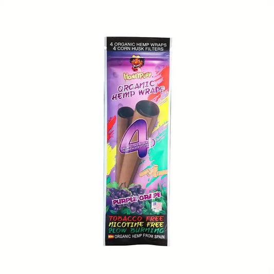 4-Pack of Hornet GRAPE Fruit-Flavored Cigar Skin Rolling Papers - Perfect for Cigar Enthusiasts!