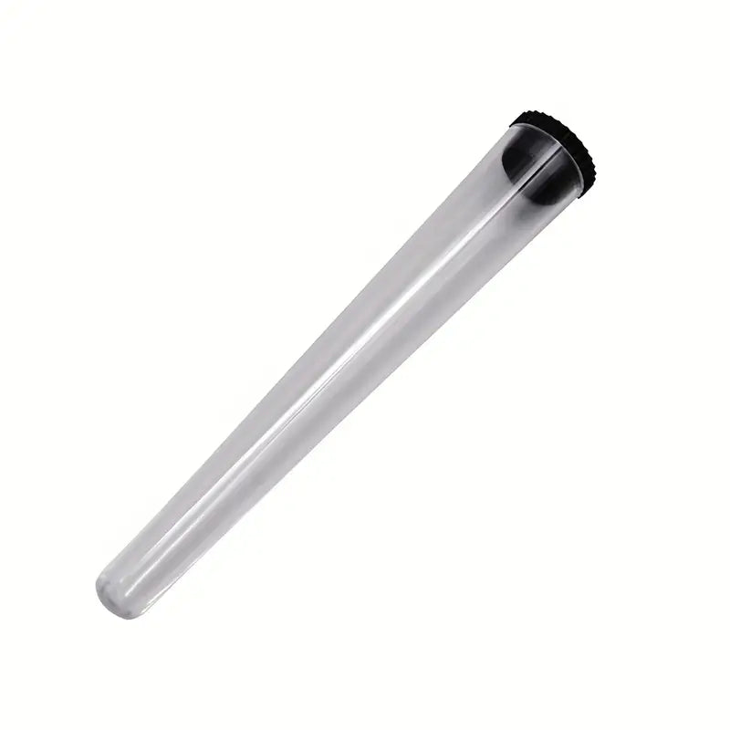 BLACK Plastic Tapered Storage Tube, Pre-Roll Case, Trumpet Tube With Cover, Roll Paper Moisture-proof Storage Tube