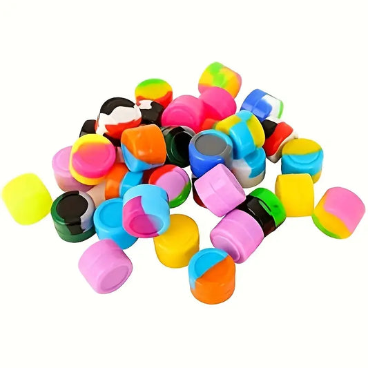1pc 2ml Silicone Non-Stick Wax Container: Random Color, Multi-Use Storage Jar for Oil Concentrates, Tobacco Pipe Accessories, and More!