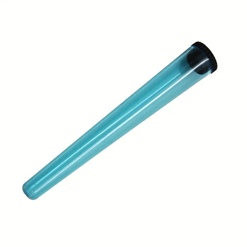 BLUE Plastic Tapered Storage Tube, Pre- Roll Case, Trumpet Tube With Cover, Roll Paper Moisture-proof Storage Tube