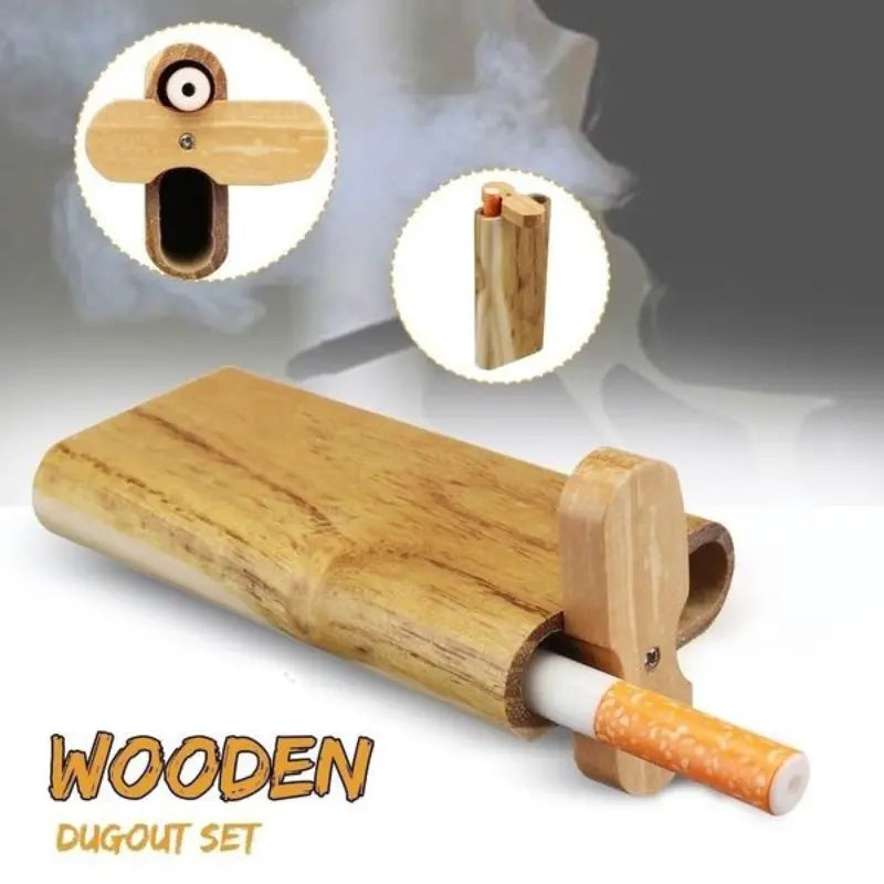 1pc, WOOD Pipe Cigarette Case Set Wooden Cigarette Case, Tobacco Pipe Accessories, Tobacco Accessories, Smoking Accessories