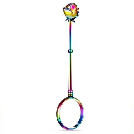 1pc Cigarette Holder Ring, Finger Joint Ring Holder, Rainbow Color Tobacco Ring Holder, Rose Elegant Clip Ring For Women Men Ladies Protecting Finger From Burn Stain