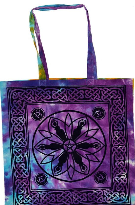 Goddess Pentacle Triquetra Tote Bag