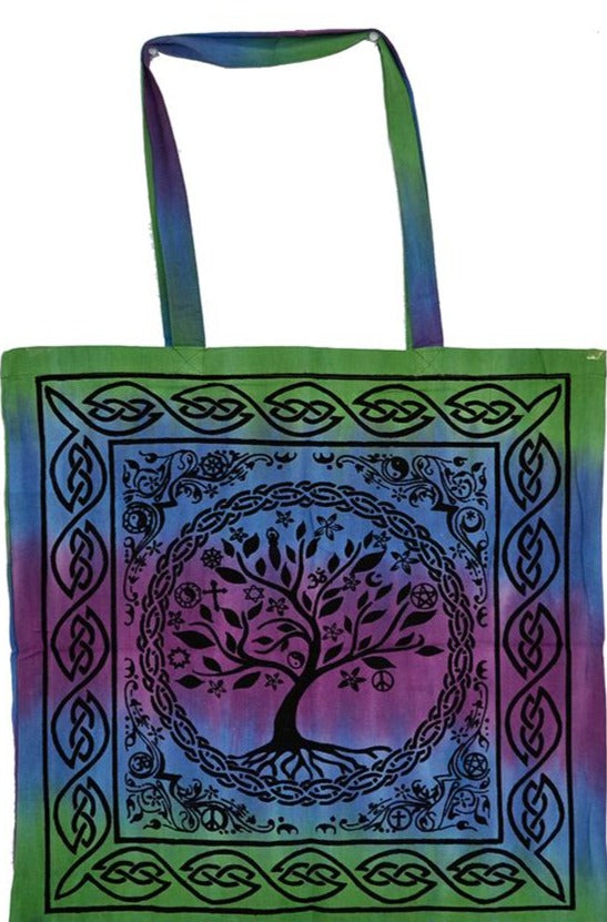 Tree Tote Bag 18x18" Tie Dye