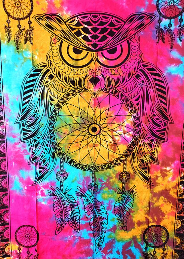 OWL DREAM CATCHER Tapestry 54x86"